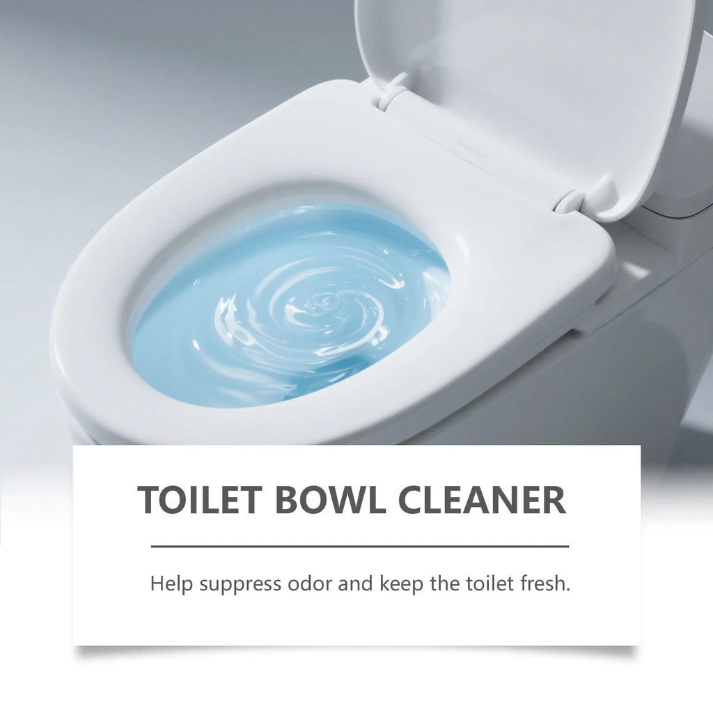 Box of toilet cleaning powder with four sachets, for removing urine stains and odours.