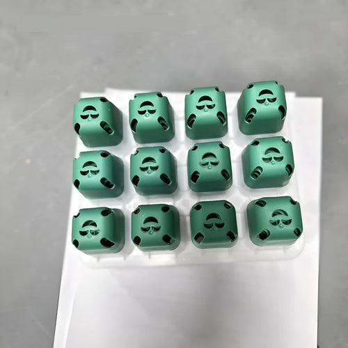 12-hole plastic nursery pot in green, floor-type design, 18.5x14.5x7.5 cm, for seed cultivation