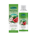 100ml bottle of 2-in-1 pet shampoo and fragrance shower gel with watermelon and coconut extract.