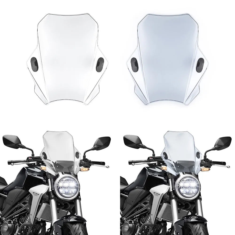 General street car diversion windshield motorcycle windshield glass 40x40x10 cm black