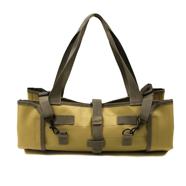 Large car hanging bag in 600D Oxford cloth, 41 x 48.5cm seat-back organiser with multi-pocket tool storage, khaki or black