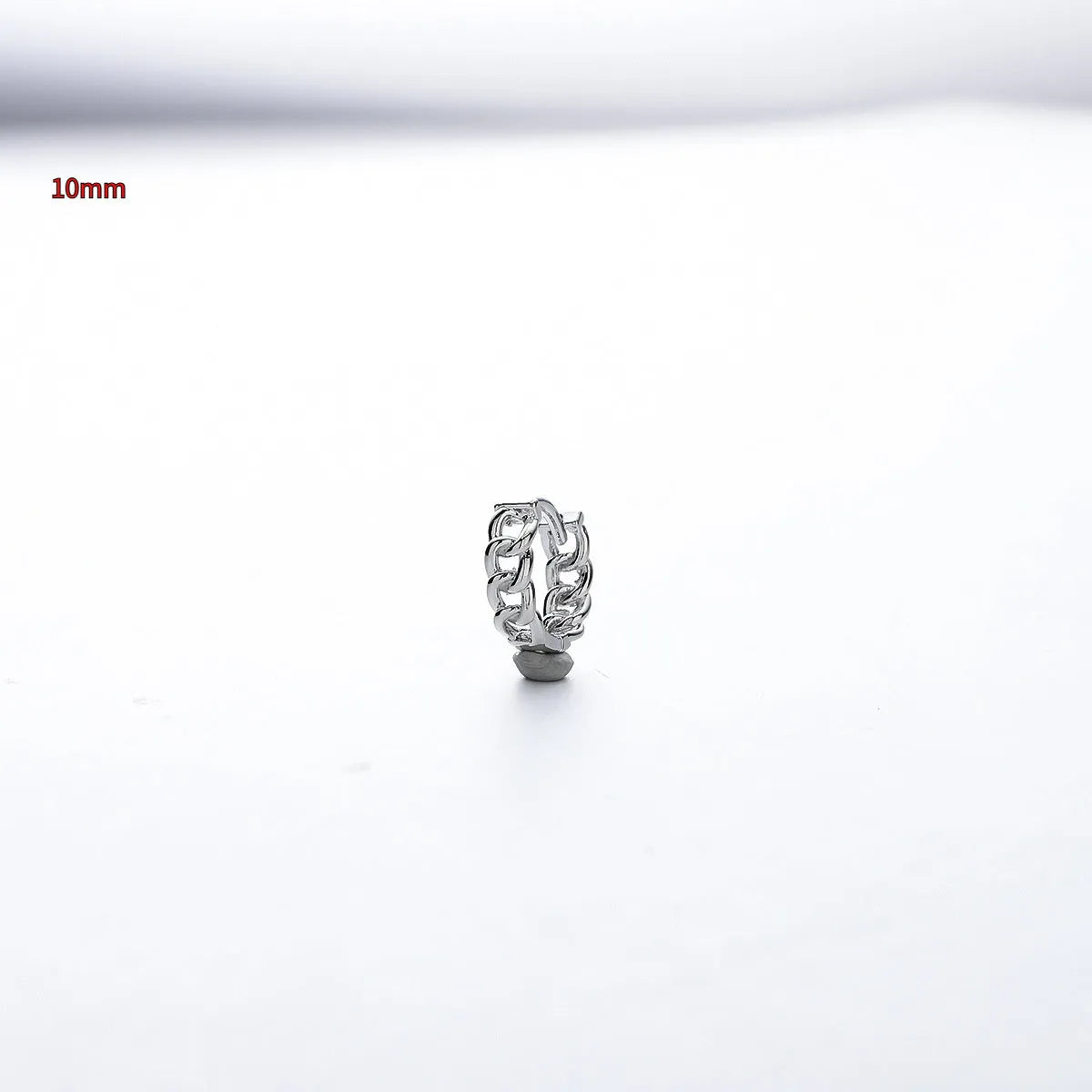 Copper men's geometric earrings in 10mm and 14mm sizes with an auspicious cloud design option.