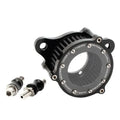 Harley-Davidson retro air filter with CNC aluminium housing and transparent glass cover