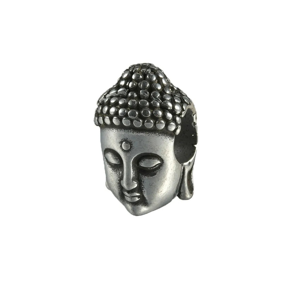 Stainless steel hollow skull Buddha earrings with electroplated colour options