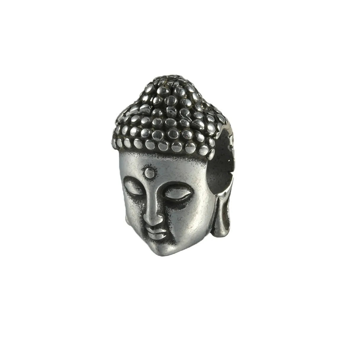 Stainless steel hollow skull Buddha earrings with electroplated colour options