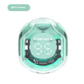 Transparent in-ear Bluetooth headset with digital display and breathing light on PC ABS body