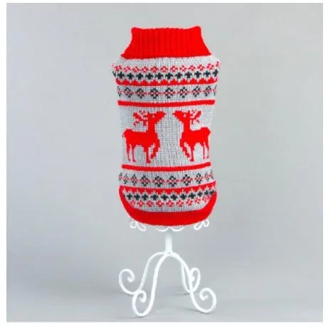 Acrylic dog sweater in casual style available in black, grey, red, yellow sizes XS to XXL