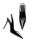 Nude women's high heels with ankle-strap design and hollow detail in soft PU leather