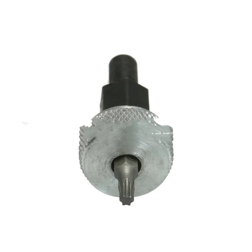Ignition module wrench tool with carbon steel handle and knurled aluminium knobs on a white background.