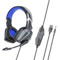 Wired gaming headset with 3.5mm plug, 32Ω impedance, tanned leather earmuffs, braided cable, available in four colours