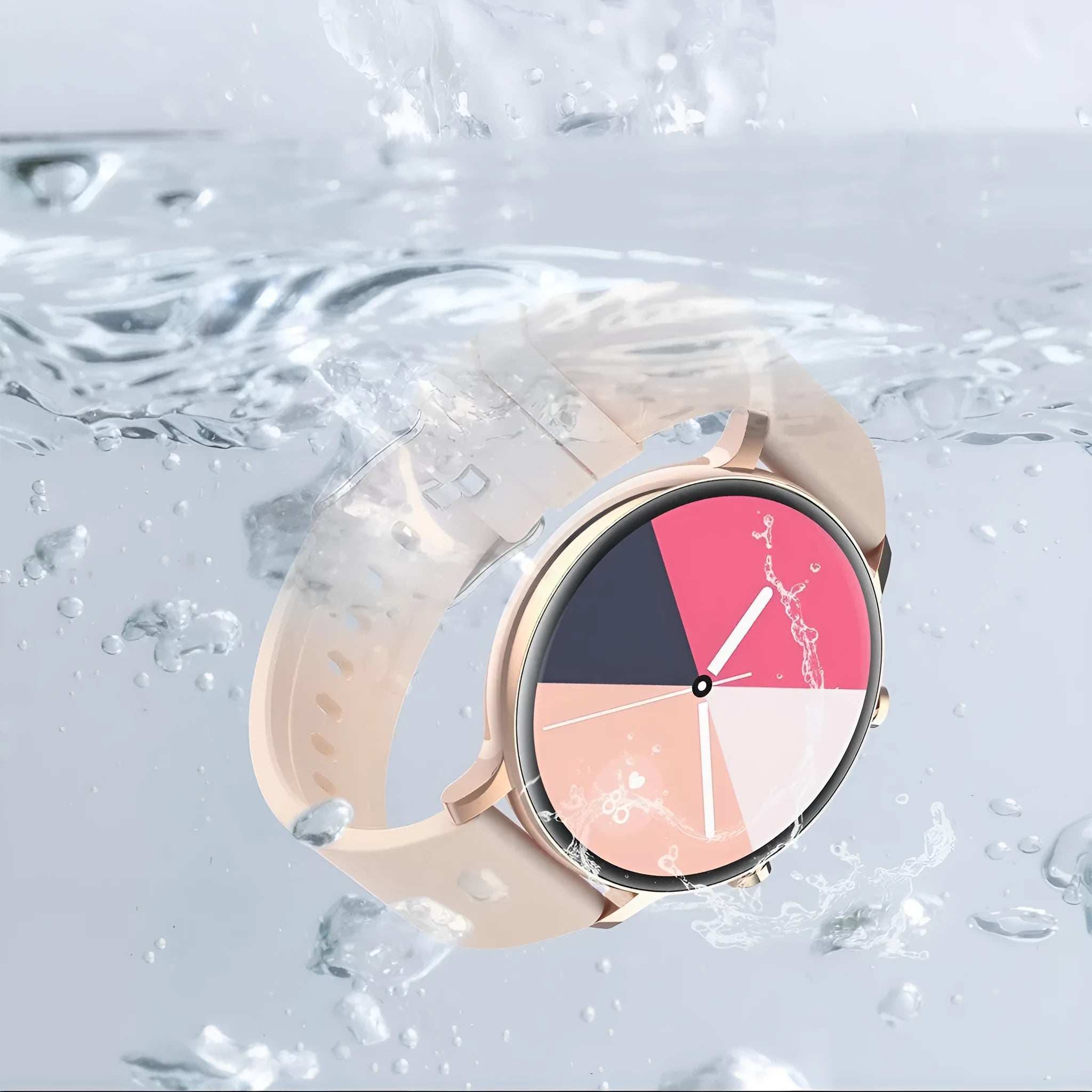 Black Bluetooth smartwatch with stainless steel strap showing call screen and health metrics