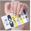 Nail stickers set with 16 colours and 39 YMX style options on display