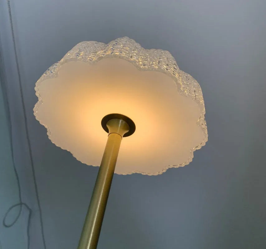 Bronze retro metal table lamp with acrylic elements, 14.5cm base and 31.5cm height, Type-C charging