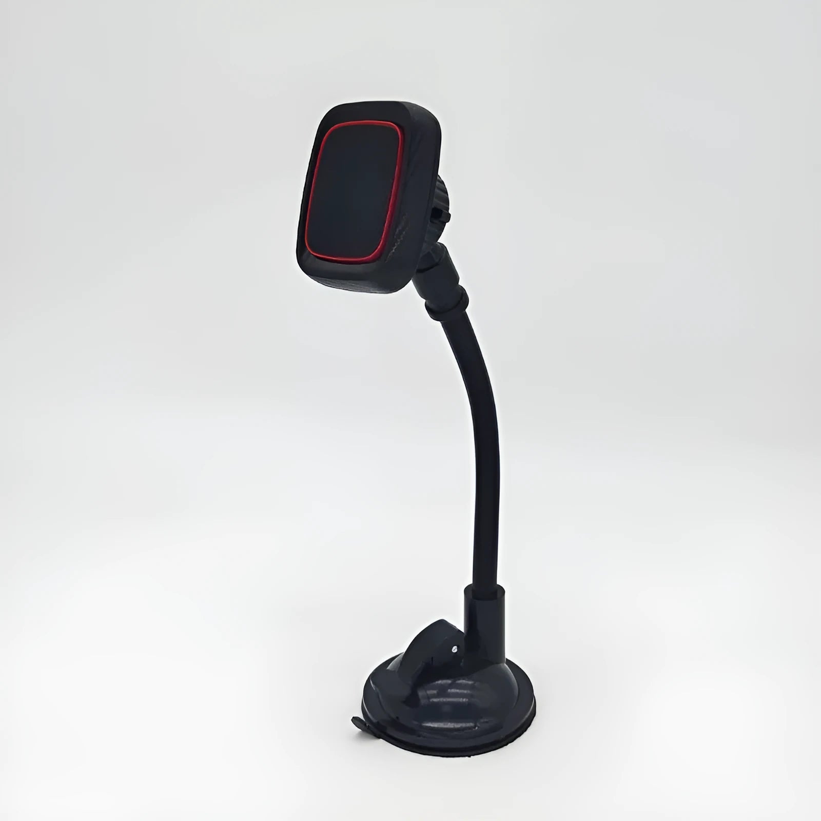 Hose black universal car air vent phone holder with long brush design mounted on vehicle dashboard