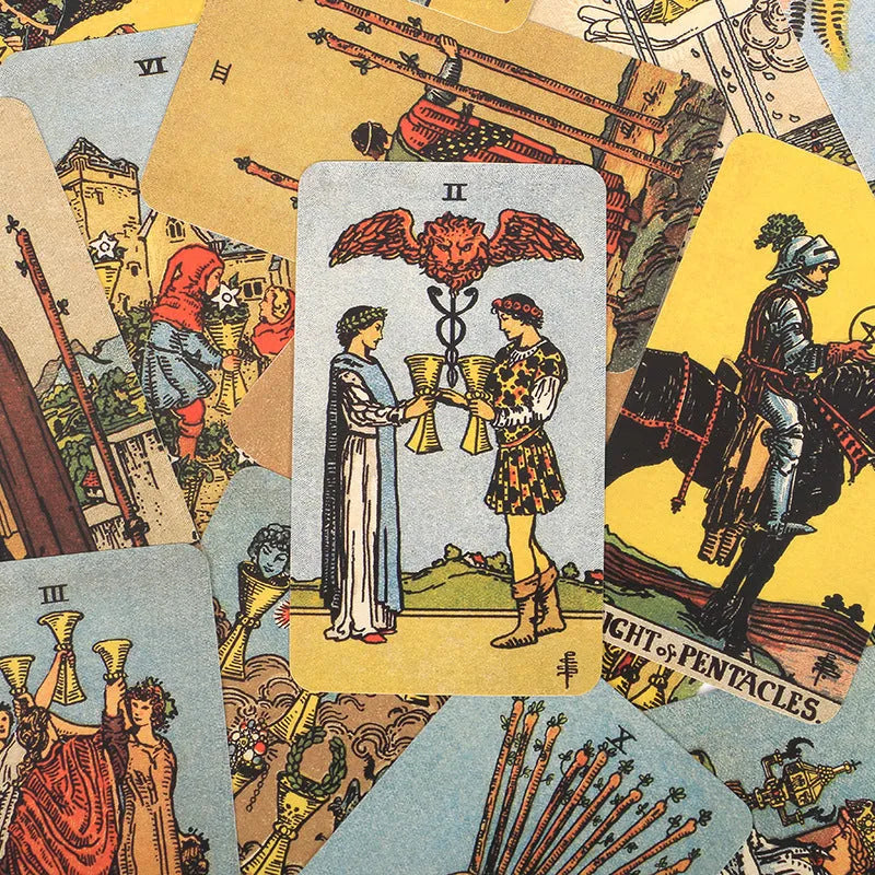 Borderless Waite Tarot card deck 78 cards in compact box coated paper