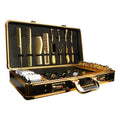 PVC hair tools storage suitcase open showing interior space for styling equipment