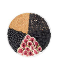 Flaxseed fig mulberry tea bags in packaging with a free cup included