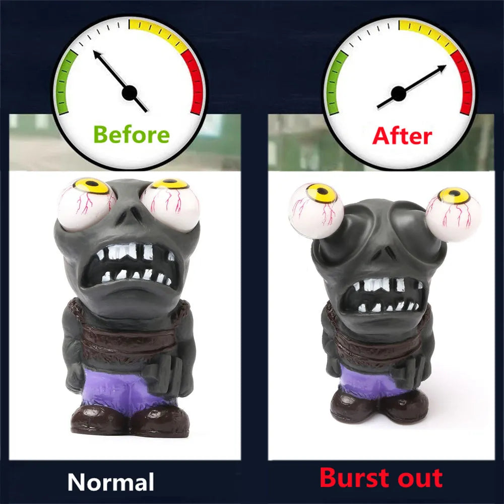 Turbo car boost eye zombie doll decompress ornament kit with pressure valve and copper tubing