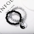 Eight-diagram-shaped alloy bracelet with electroplated metallic finish