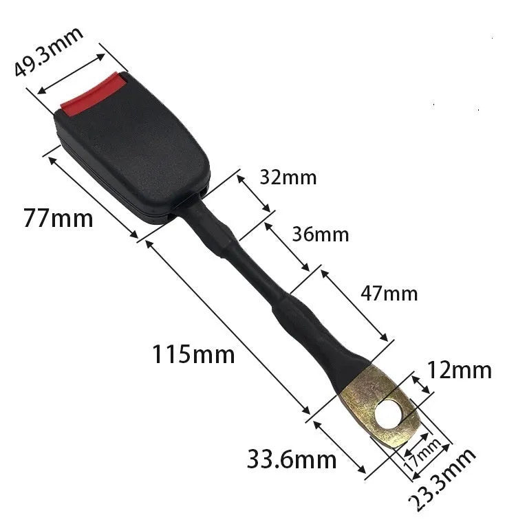 20cm steel wire car seat belt buckle replacement component