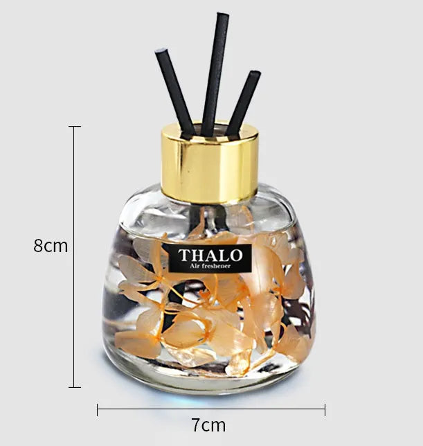 Glass bottle car fragrance ornament for loose incense in choice of six scents.