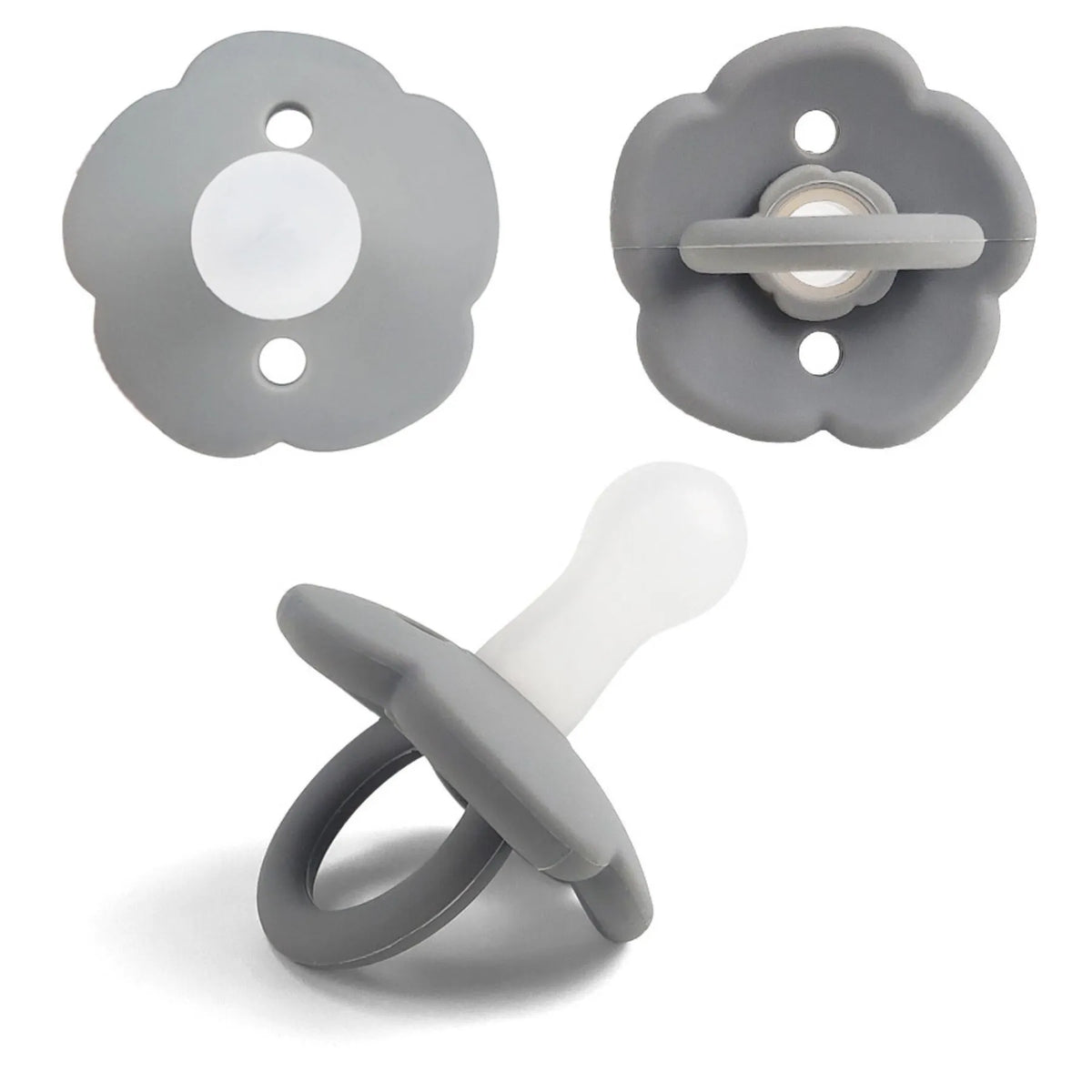 Baby pacifier with lace nipple in edible silicone, 6.5x5x5cm, for 0-6 months, apricot colour
