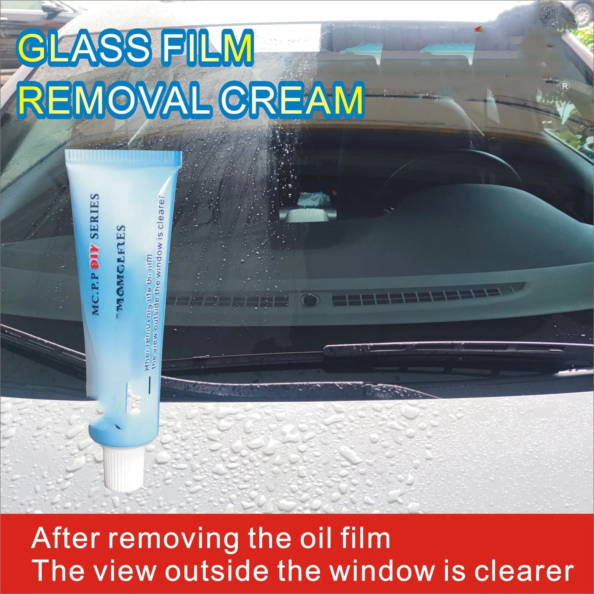15ml automotive glass rainproof agent in white bottle with English packaging for windscreen water-repellent treatment