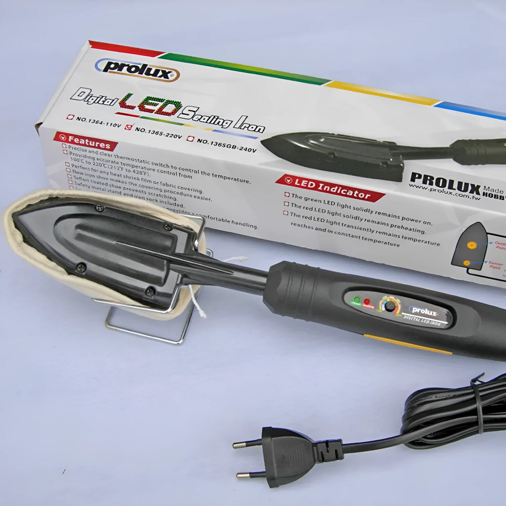 Electronic temperature control hot iron for skin models with PTFE-coated plate