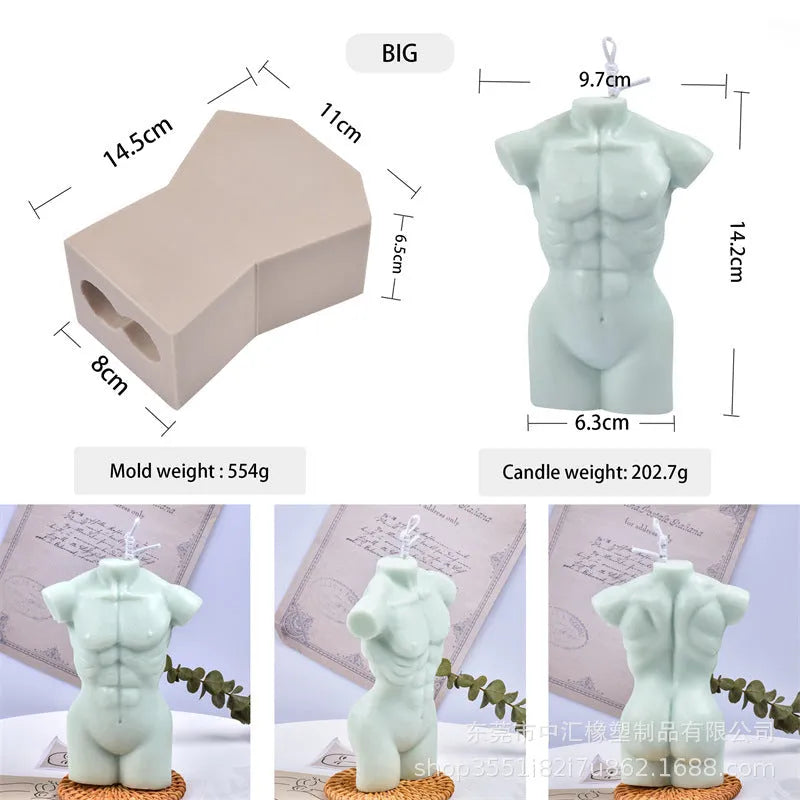 Geometric shaped silicone mould for candle and soap making with 10cm and 14cm sections.