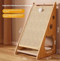 Vertical cat scratch board with wall mounting and hemp rope sisal scratching surface