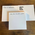 Small square sticky notes measuring 7.5cm with printed English phrases and adhesive back.