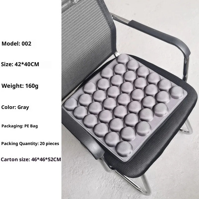 5D non-inflatable car seat cushion with foam filler and spandex cover, 45x45cm, in black or grey