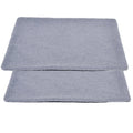 Grey self-heating plush pet pad for cats showing rectangular shape and soft texture