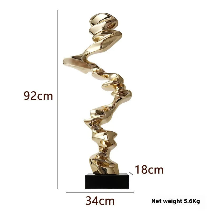 Abstract still life sculpture ornament in modern minimalist style with plastic and natural resin construction