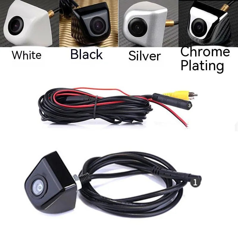 HD waterproof car rearview camera with metal housing showing screw mounting points