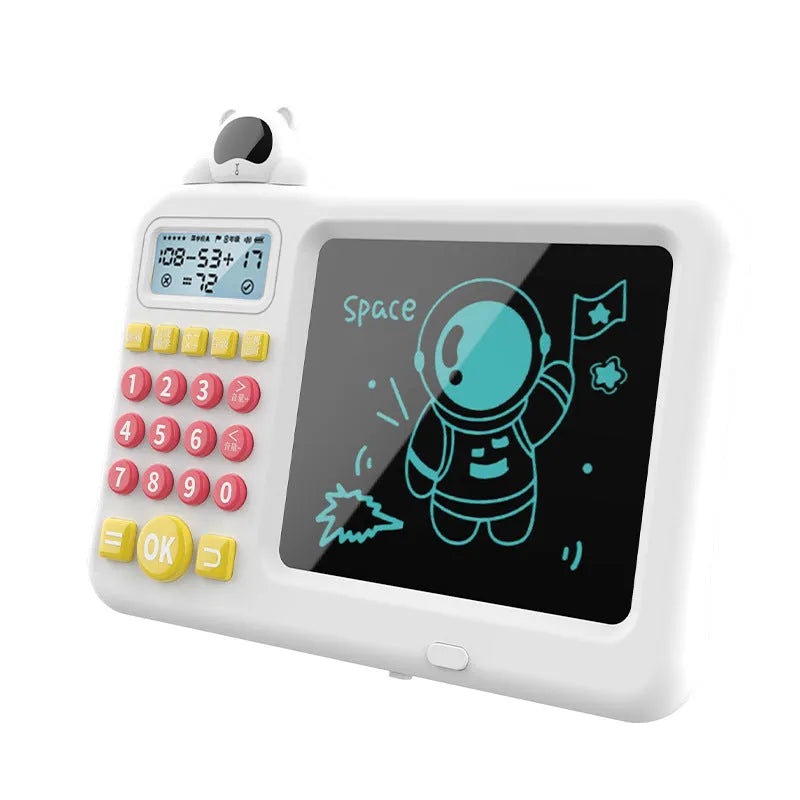 Astronaut-themed oral arithmetic learning machine for elementary students, ABS construction, rechargeable via USB, English version software