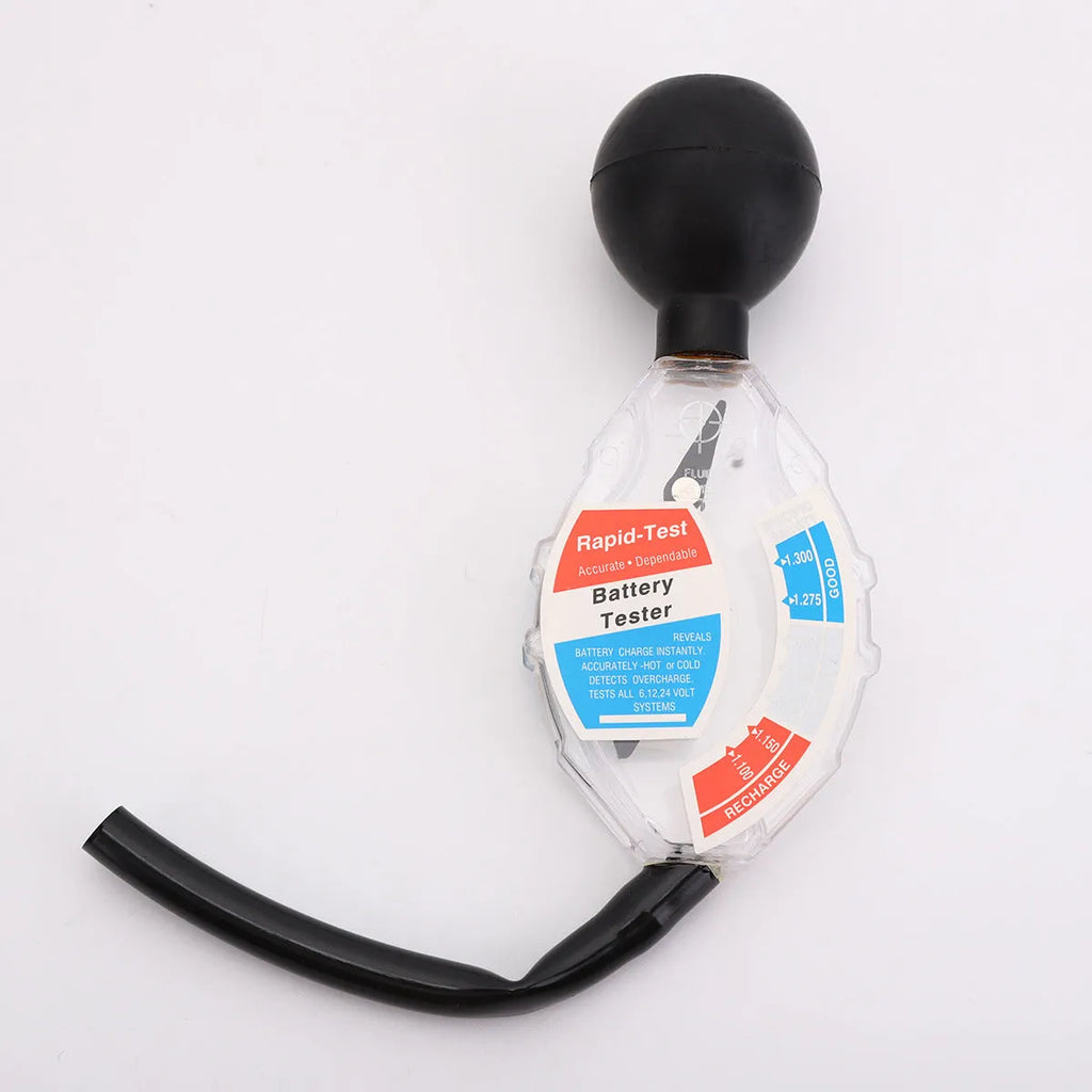 White ABS plastic suction electrolyte hydrometer for lead acid battery testing
