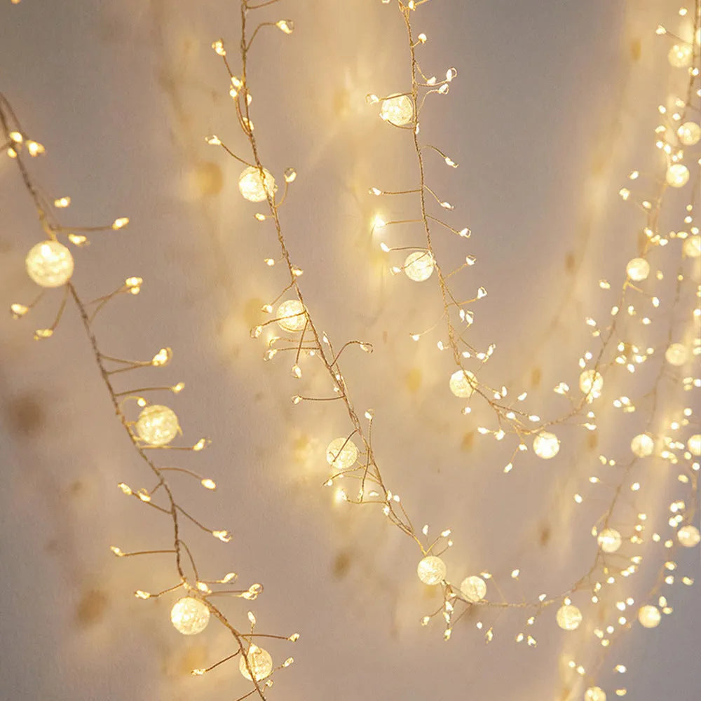 400LED flower-shaped fairy string lights 6 metres indoor decoration with IP66 protection
