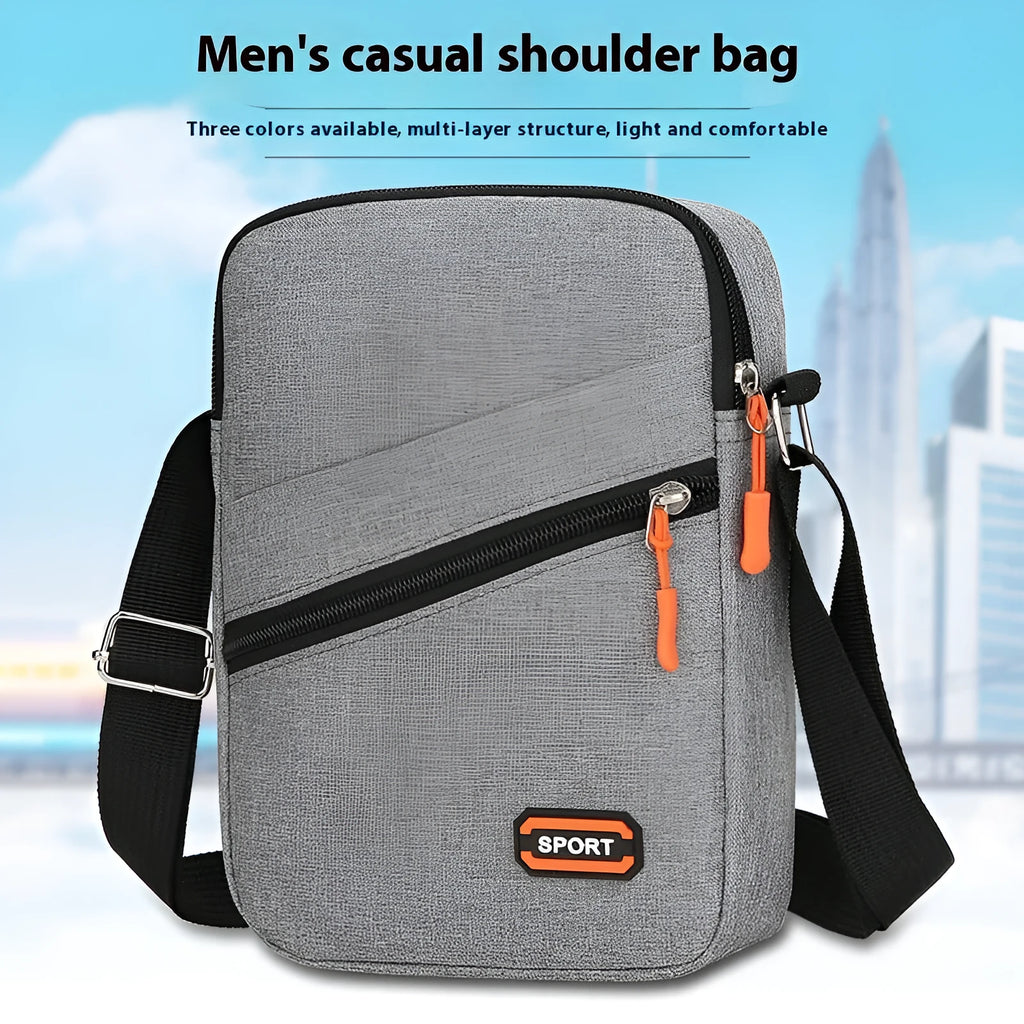 Oxford cloth crossbody commuter bag in solid colour with urban simplicity design