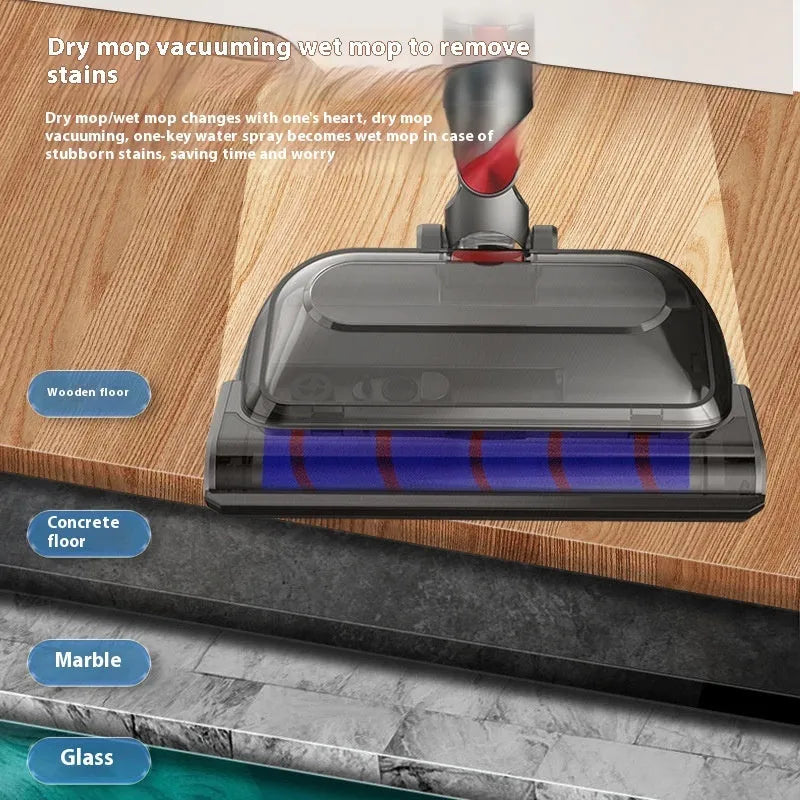 Electric mop head floor brush accessory for vacuum cleaner with 50W power and three-in-one function