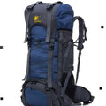 60L waterproof leather hiking backpack with zipper, available in twelve colours, for camping and climbing