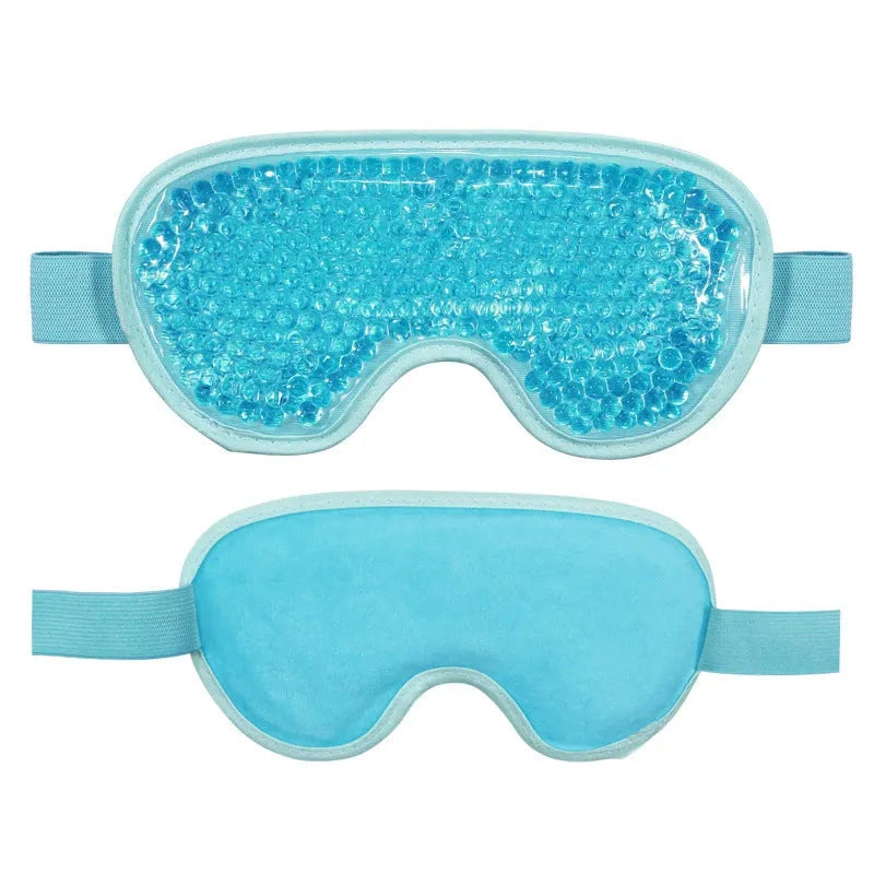White rechargeable eye mask device for cold and hot compress therapy with atomisation function.