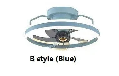 Modern simple style ceiling fan with light fixture, 50cm diameter, with PC blades and acrylic shade.