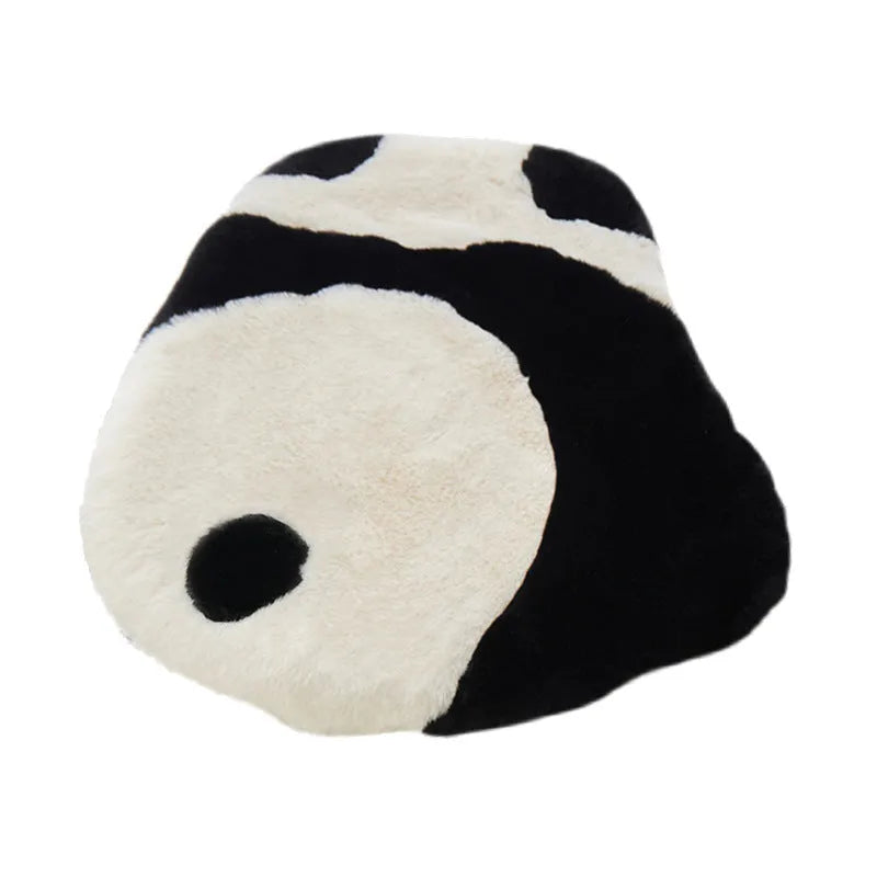 Panda pattern automotive lumbar support cushion with plush soft material in various colour options