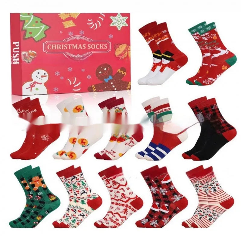 A miniature Christmas socks resin blind box decoration from a set of seven festive designs.