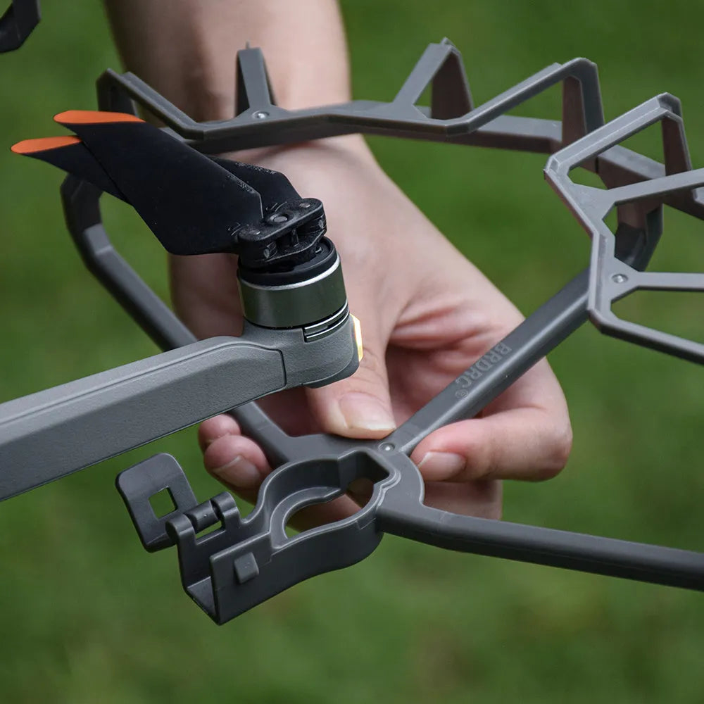 Grey ABS plastic propeller protection ring for DJI Mavic Air 2 and Air 2S drones on a white background.