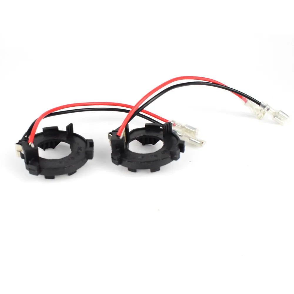Black H7 LED headlight adapter bracket for Volkswagen Golf 5 MK5 GTI Jetta halogen to LED conversion