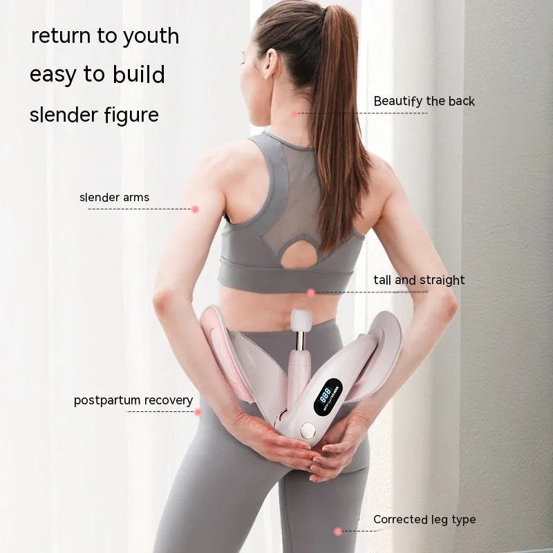 Pelvic floor muscle training device with digital counter in grey colour