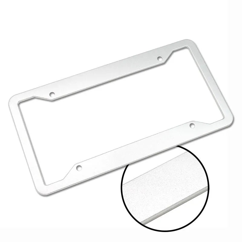 Aluminum alloy and stainless steel license plate frame in one of four colour options