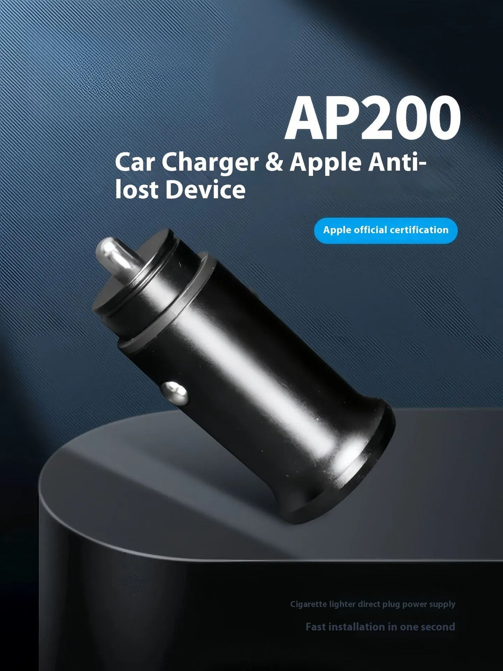 Black car charger GPS locator device for finding lost vehicles.